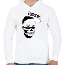 PRINTFASHION Watch Dogs: DEDSEC - Férfi kapucnis pulóver - Fehér férfi pulóver, kardigán