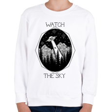 PRINTFASHION Watch the sky - Gyerek pulóver - Fehér