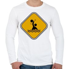 PRINTFASHION Water polo  - Férfi hosszú ujjú póló - Fehér férfi póló