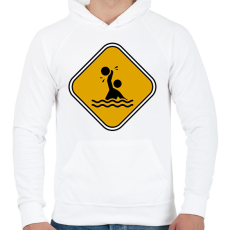 PRINTFASHION Water polo  - Férfi kapucnis pulóver - Fehér
