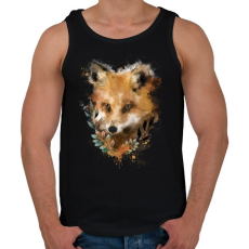 PRINTFASHION watercolor fox - Férfi atléta - Fekete