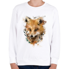 PRINTFASHION watercolor fox - Gyerek pulóver - Fehér