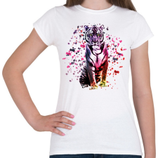 PRINTFASHION watercolor tigris - Női póló - Fehér női póló