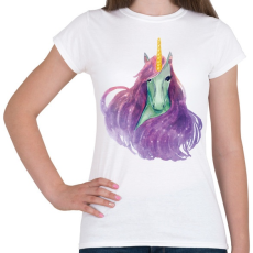 PRINTFASHION Watercolor Unicorn - Női póló - Fehér