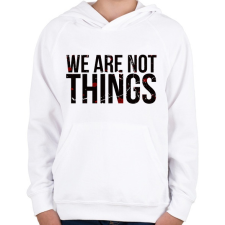PRINTFASHION We are not - Gyerek kapucnis pulóver - Fehér gyerek pulóver, kardigán