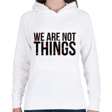PRINTFASHION We are not - Női kapucnis pulóver - Fehér