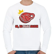 PRINTFASHION We meat again - Férfi pulóver - Fehér