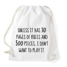 PRINTFASHION We need rules - Sportzsák, Tornazsák - Fehér tornazsák