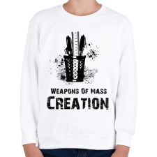 PRINTFASHION Weapons Of Mass Creation - Gyerek pulóver - Fehér gyerek pulóver, kardigán