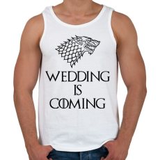 PRINTFASHION Wedding is Coming - Férfi atléta - Fehér