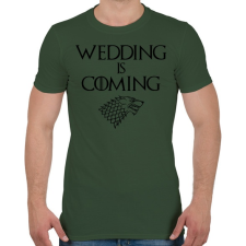 PRINTFASHION Wedding is coming  - Férfi póló - Katonazöld férfi póló