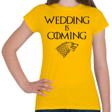 PRINTFASHION Wedding is coming - Női póló - Sárga női póló