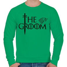 PRINTFASHION Wedding is coming - The groom - Férfi pulóver - Zöld