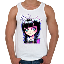 PRINTFASHION Wednesday Addams - Férfi atléta - Fehér atléta, trikó