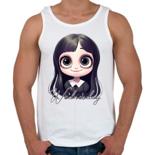 PRINTFASHION Wednesday Addams - Férfi atléta - Fehér atléta, trikó