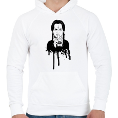 PRINTFASHION Wednesday Addams - Férfi kapucnis pulóver - Fehér