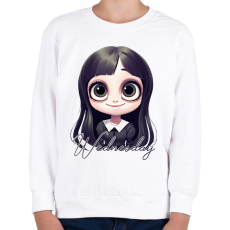 PRINTFASHION Wednesday Addams - Gyerek pulóver - Fehér