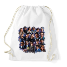 PRINTFASHION Wednesday Addams - montázs - Sportzsák, Tornazsák - Fehér tornazsák
