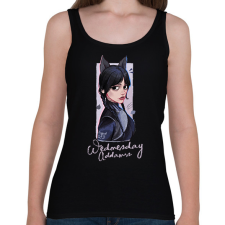 PRINTFASHION Wednesday Addams - Női atléta - Fekete női trikó