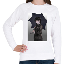 PRINTFASHION Wednesday anime  - Női pulóver - Fehér női pulóver, kardigán