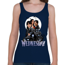 PRINTFASHION Wednesday art 10 - Női atléta - Sötétkék női trikó