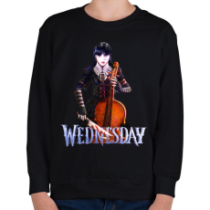 PRINTFASHION Wednesday art 12 - Gyerek pulóver - Fekete