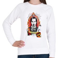 PRINTFASHION Wednesday art 3 - Női pulóver - Fehér női pulóver, kardigán