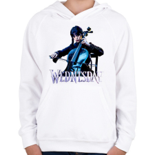 PRINTFASHION Wednesday art 4 - Gyerek kapucnis pulóver - Fehér gyerek pulóver, kardigán