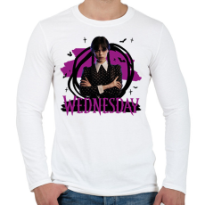 PRINTFASHION Wednesday - Férfi hosszú ujjú póló - Fehér