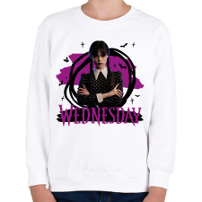 PRINTFASHION Wednesday - Gyerek pulóver - Fehér gyerek pulóver, kardigán