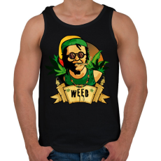 PRINTFASHION Weed - Férfi atléta - Fekete