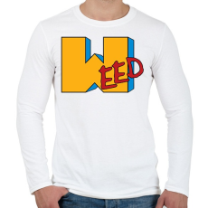 PRINTFASHION Weed - Férfi hosszú ujjú póló - Fehér
