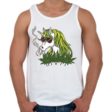 PRINTFASHION WeedCorn - Férfi atléta - Fehér atléta, trikó