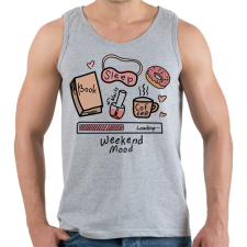 PRINTFASHION Weekend Mood Loading... - Férfi atléta - Sport szürke atléta, trikó