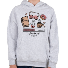 PRINTFASHION Weekend Mood Loading... - Gyerek kapucnis pulóver - Sport szürke gyerek pulóver, kardigán