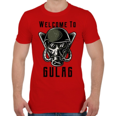 PRINTFASHION Welcome to Gulag - Férfi póló - Piros