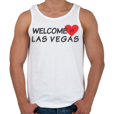 PRINTFASHION Welcome to Las Vegas - Férfi atléta - Fehér