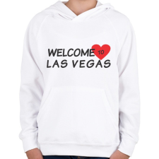 PRINTFASHION Welcome to Las Vegas - Gyerek kapucnis pulóver - Fehér gyerek pulóver, kardigán