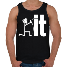 PRINTFASHION Weld it - Férfi atléta - Fekete atléta, trikó
