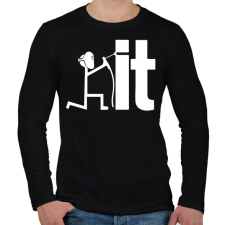 PRINTFASHION Weld it - Férfi hosszú ujjú póló - Fekete férfi póló