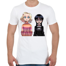PRINTFASHION Wendesday Addams - Férfi póló - Fehér férfi póló