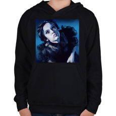 PRINTFASHION Wendesday Addams - Gyerek kapucnis pulóver - Fekete
