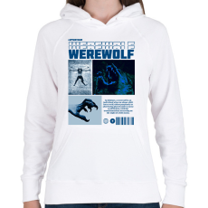 PRINTFASHION Werewolf - Női kapucnis pulóver - Fehér