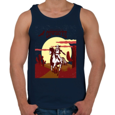 PRINTFASHION Western Cowboys - Férfi atléta - Sötétkék atléta, trikó