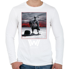 PRINTFASHION WestWorld - Férfi hosszú ujjú póló - Fehér férfi póló