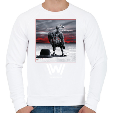 PRINTFASHION WestWorld - Férfi pulóver - Fehér