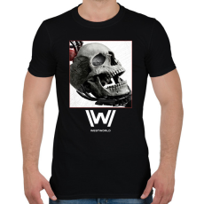 PRINTFASHION WestWorld skull - Férfi póló - Fekete