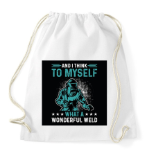 PRINTFASHION What a wonderful weld - Sportzsák, Tornazsák - Fehér tornazsák