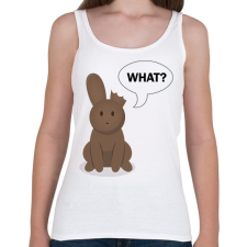 PRINTFASHION What? - Csoki nyuszi - Női atléta - Fehér női trikó