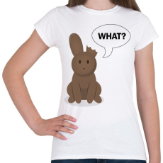 PRINTFASHION What? - Csoki nyuszi - Női póló - Fehér